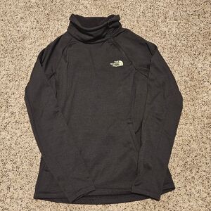 The North Face Womens Black Turtleneck Sweater With Pockets (Small)